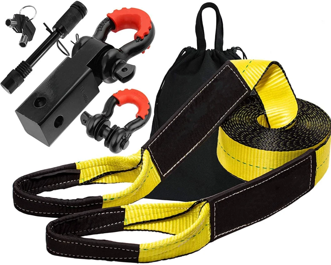 Tow Strap Recovery Kit Towing Rope with 3/4